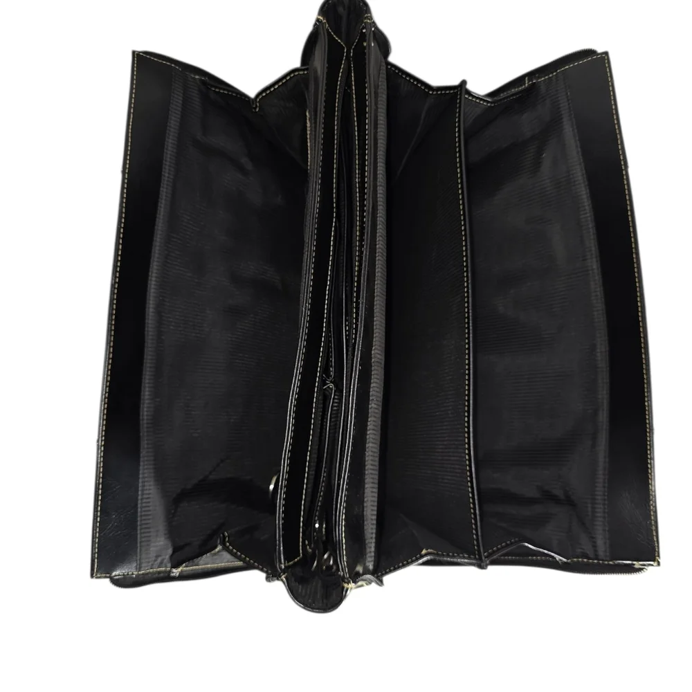 Franklin Covey Black Leather Women’s Briefcase Business Laptop Shoulder Bag